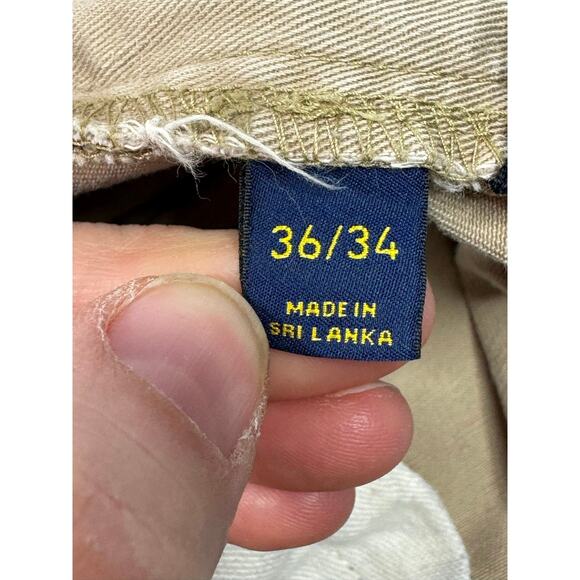 Polo Ralph Lauren Men's 650 Straight Leg Beige Denim Jeans - Size 36x33.5 - Picture 6 of 8